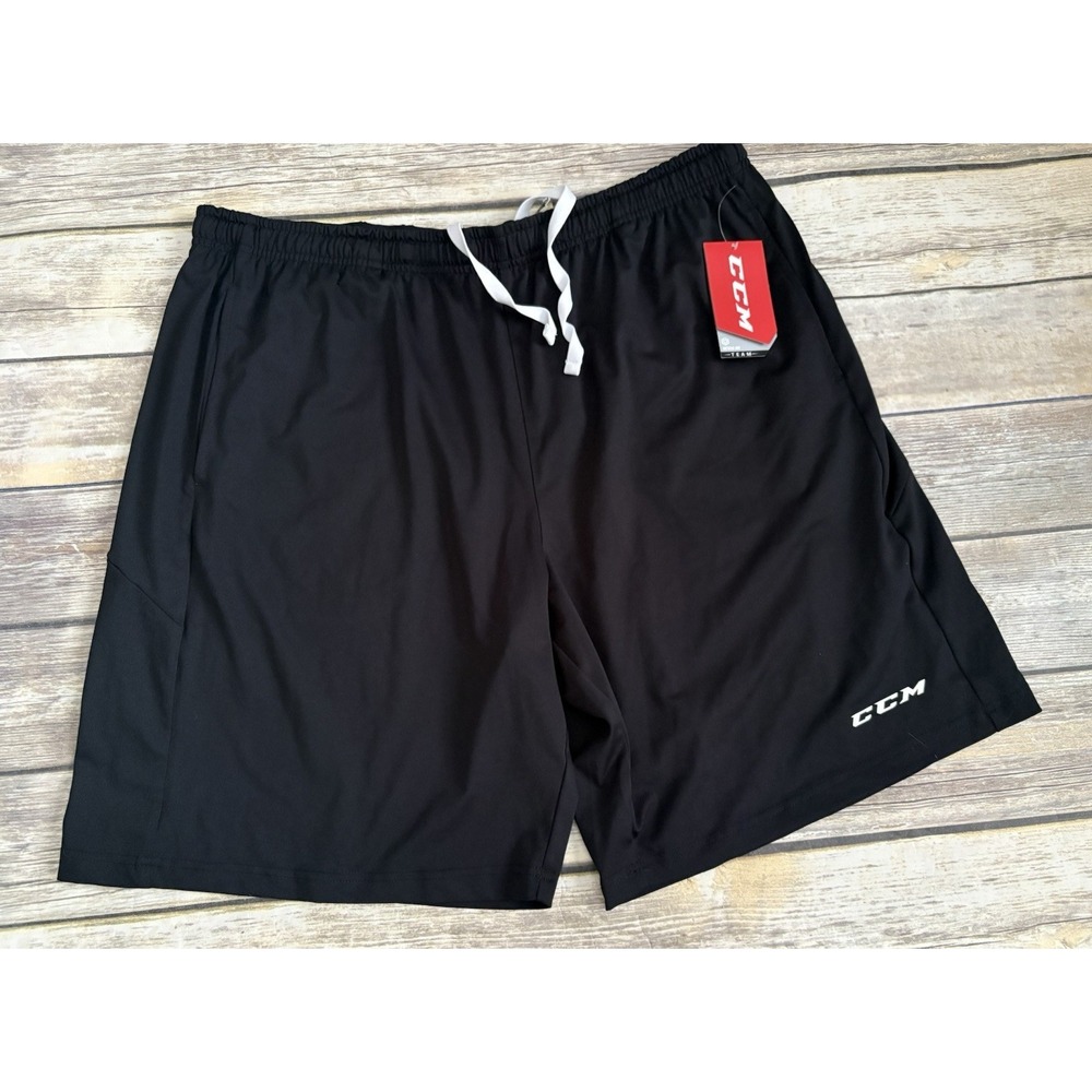 CCM Men's Team Training Shorts Black XXL NWT